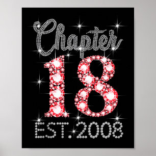 Chapter 18 Est 2008 Happy 18th Birthday Girl Men W Poster