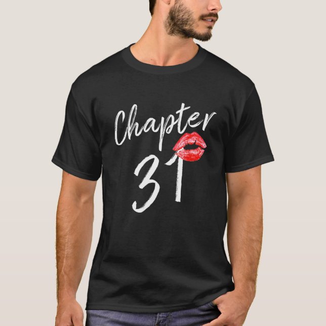 Chapter 31 Red Lips Ladies Birthday 31 T-Shirt (Front)