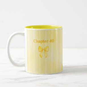 Chapter 40 Birthday Striped Gift for Women   Two-Tone Coffee Mug