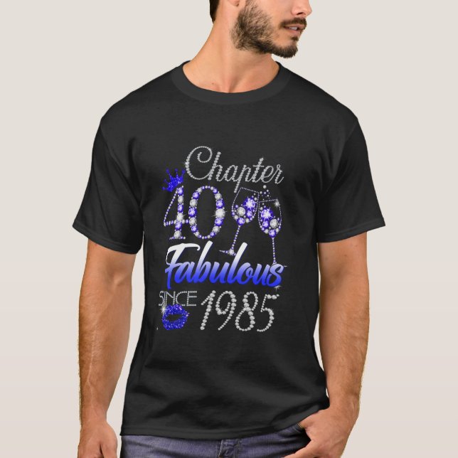 Chapter 40 Fabulous Since 1985 40th Leopard Birthd T-Shirt (Front)