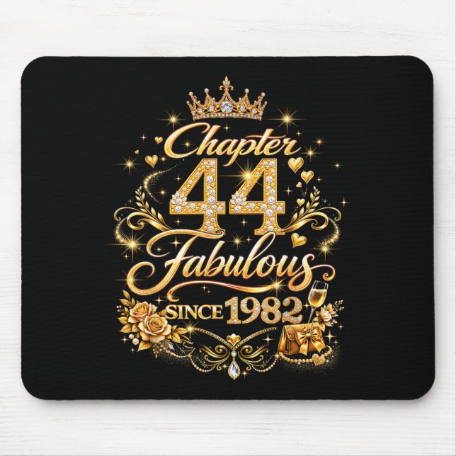 Chapter 44 Fabulous Since 1982 Floral 44th Mouse Mat (Front)
