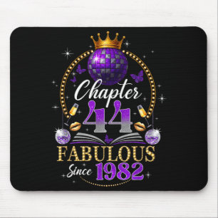 Chapter 44 Since 1982 Purple Disco Ball 44th Birth Mouse Mat