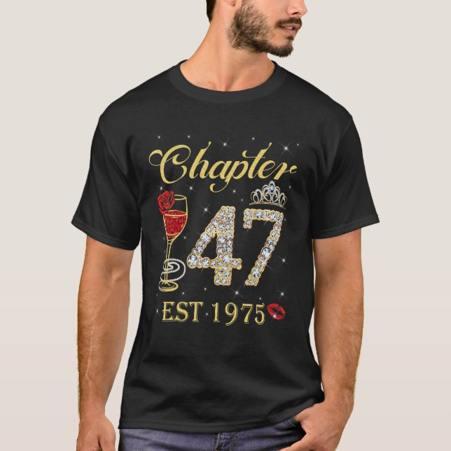 Chapter 47 Est 1975 47th Birthday  For Women Ladie T-Shirt (Front)