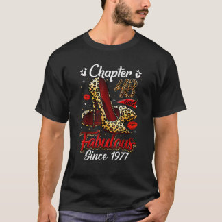 Chapter 48 Fabulous Since 1977 48th Leopard Birthd T-Shirt