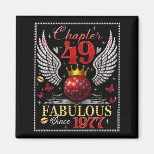 Chapter 49 Fabulous Est. 1977 Disco Ball 49th Birt Magnet