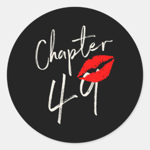 Chapter 49 Years 49Th Happy Lips Classic Round Sticker