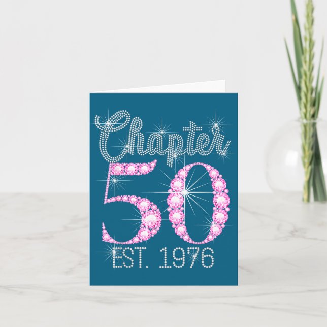 Chapter 50 Est 1976 Happy 50th Birthday Gift  Card (Front)