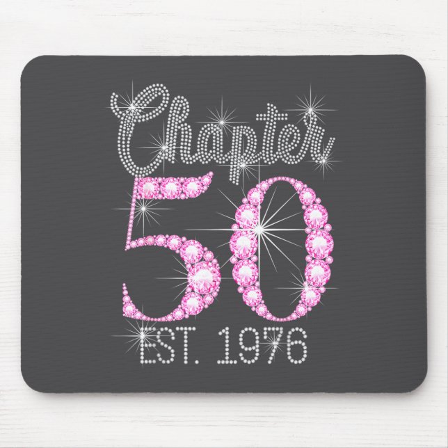 Chapter 50 Est 1976 Happy 50th Birthday Gift  Mouse Mat (Front)