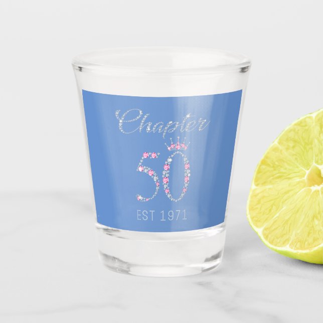 Chapter 50 Years EST 1971 50Th Birthday Tee Gift F Shot Glass (Front)
