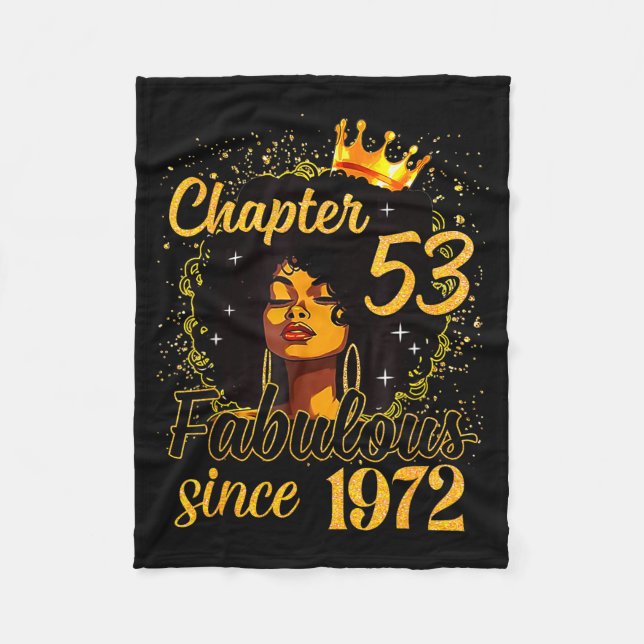 Chapter 53 Fabulous Since 1972 53rd Birthday Women Fleece Blanket (Front)