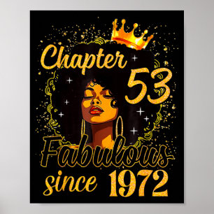 Chapter 53 Fabulous Since 1972 53rd Birthday Women Poster