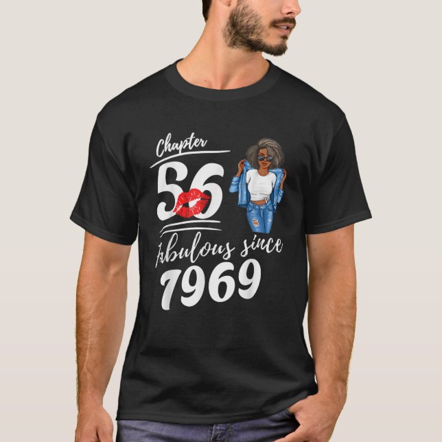 Chapter 56 Fabulous Since 1969 56th Birthday Afro  T-Shirt (Front)