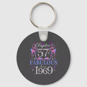 Chapter 57 Fabulous Since 1969 57th Birthday Women Key Ring