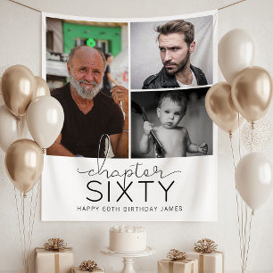 Chapter 60 Custom Photo Collage 60th Birthday Tapestry