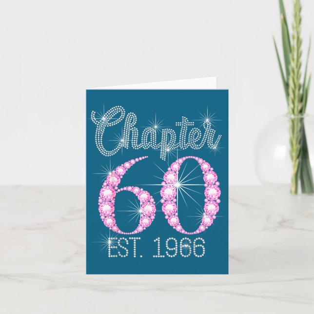 Chapter 60 Est 1966 Happy 60th Birthday Gift  Card (Front)