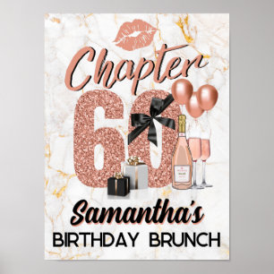 Chapter 60 Rose Gold 60th Birthday Elegant Poster