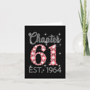 Chapter 61 Est 1964 Happy 61st Birthday Girl Men W Card