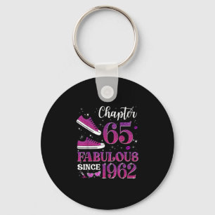 Chapter 65 fabulous since 1962 65th birthday girl key ring