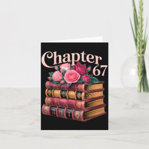 Chapter 67 Floral Book Stack Design Card