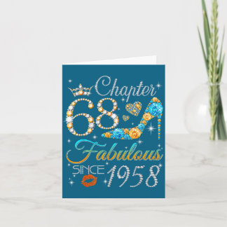 Chapter 68 Fabulous Since 1958 68th Birthday Women Card