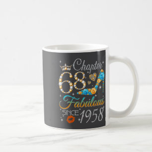 Chapter 68 Fabulous Since 1958 68th Birthday Women Coffee Mug