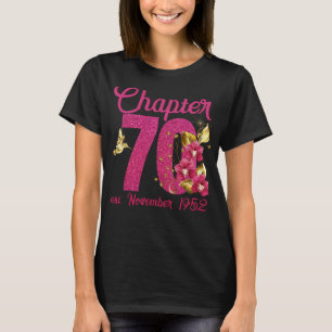 Chapter 70 Pink & Gold Orchids 70th Birthday T-Shirt
