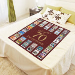 Chapter 70 Red Gold 70th Birthday Photo Fleece Blanket<br><div class="desc">A unique fleece blanket gift to make that birthday special. Add those favourite photos using our simple template.</div>