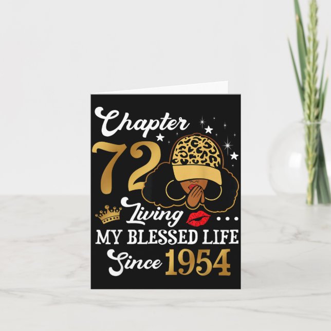 Chapter 72 Living My Blessed Life Since 1954 Afro  Card (Front)