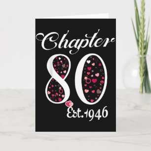 Chapter 80 est 1946 happy 80th birthday girl gift card