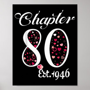 Chapter 80 est 1946 happy 80th birthday girl gift poster
