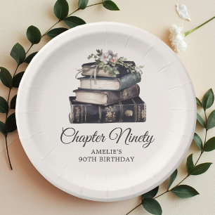 Chapter 90 Victorian Book 90th Birthday  Paper Plate