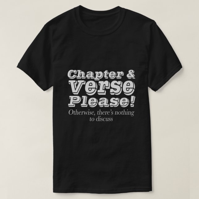 Chapter and Verse Please Christian  T-Shirt (Design Front)