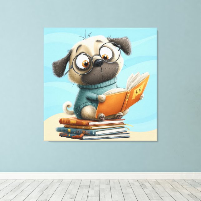 Chapter & Chill Canvas Print (Insitu(Wood Floor))