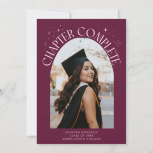 Chapter Complete Cranberry Arch Frame Photo Grad Announcement