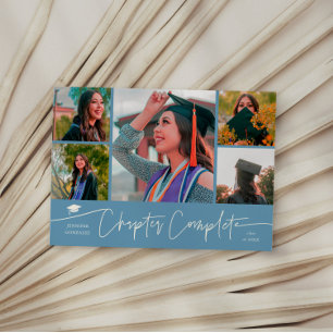 Chapter Complete Denim Blue Grad Multi Photo Announcement