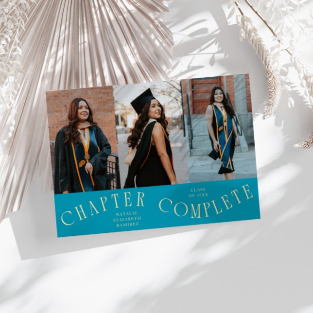 Chapter Complete Typography Aqua Grad Photo  Announcement (Creator Uploaded)