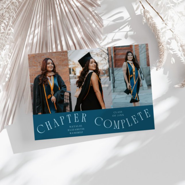 Chapter Complete Typography Teal Grad Photo  Announcement (Creator Uploaded)