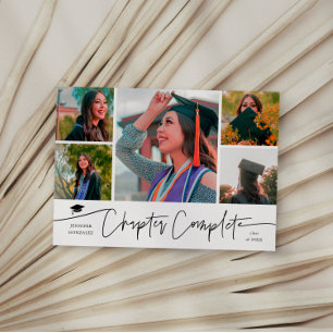 Chapter Complete White Grad Multi Photo Announcement