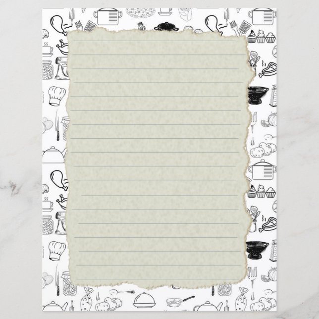 Chapter Divider Pages for Recipe Binders (Front)