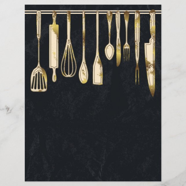 Chapter Divider Pages for Recipe Binders (Front)