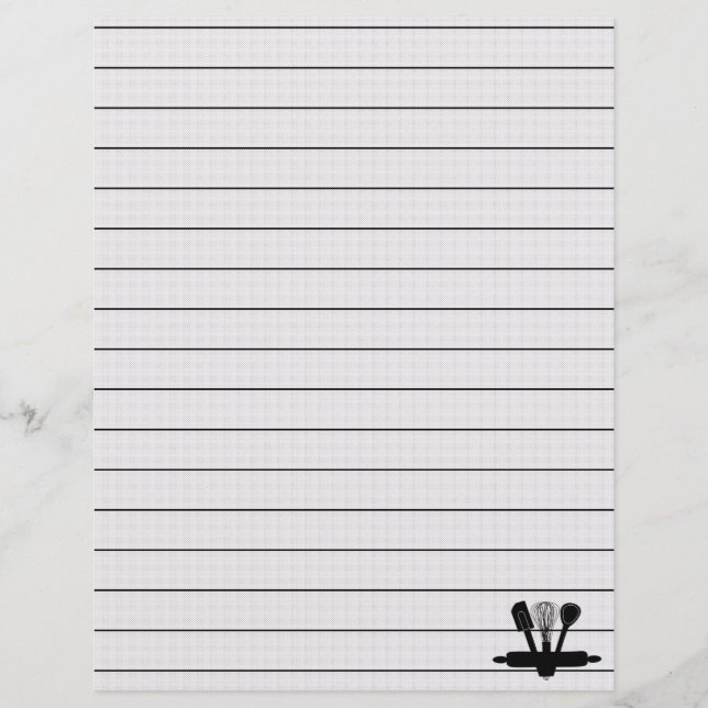 Chapter Divider Pages for Recipe Binders (Front)