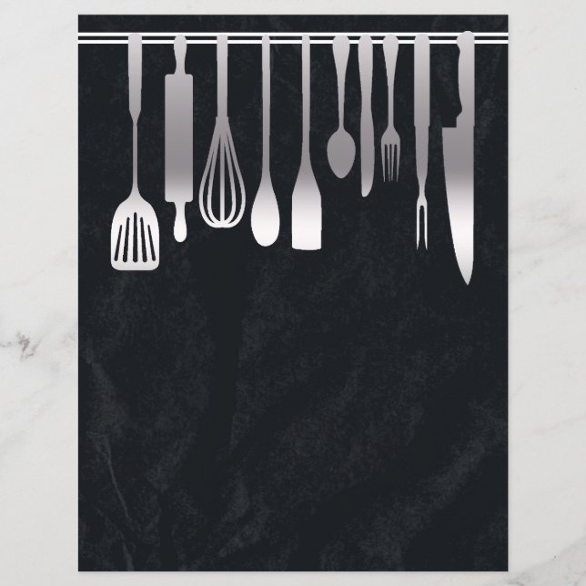 Chapter Divider Pages for Recipe Binders (Front)