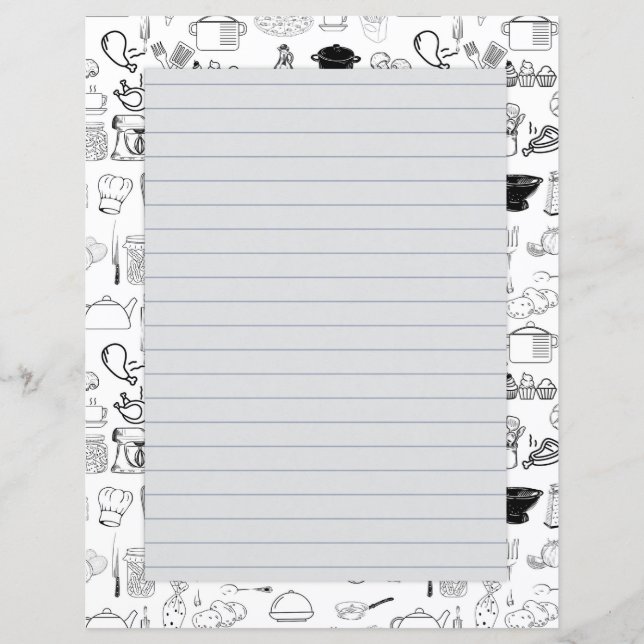 Chapter Divider Pages for Recipe Binders (Front)