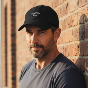 CHAPTER forty in Black Embroidered Hat