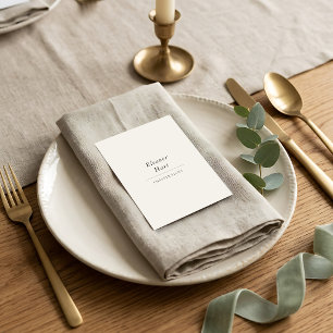 Chapter Heading Minimalist Book Theme Wedding Place Card