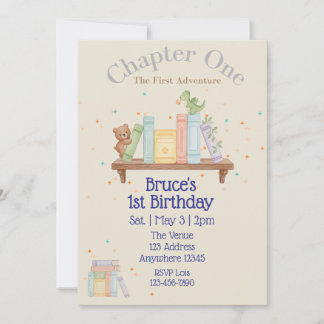 Chapter One, First Adventure, 1st Birthday Invitation