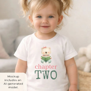 Chapter Two Teddy Bear Book Girl Age 2 T-Shirt