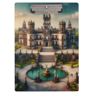 Chapultepec Castle Mexico Vintage Travel Clipboard