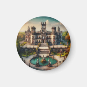 Chapultepec Castle Mexico Vintage Travel Magnet