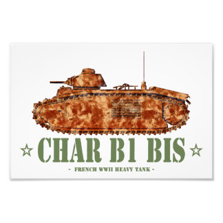 Char B1 bis World War Two French Heavy Tank WWII Photo Print